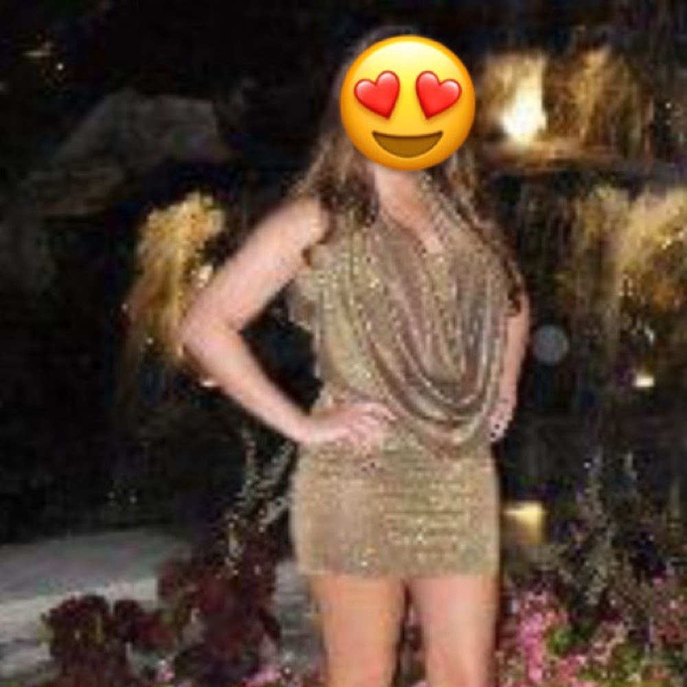 Gold bebe dress